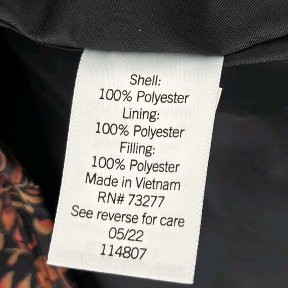 Croft & Barrel Quilted Jacket Womens Size Small Floral Fall Winter Gorpcore - Picture 8 of 9